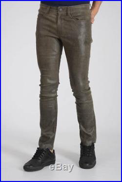 DROMe New Man Olive Lamb Leather Casual Pants Trousers Size M $913