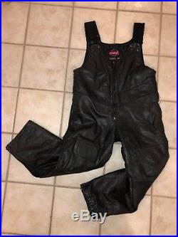 DURATRAK Leather Motorcycle Racing Pants Snow Bibs Thinsulate Overalls Mens XXL