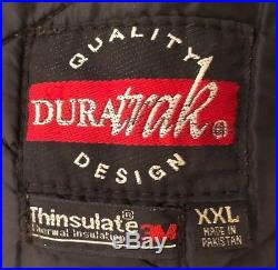 DURATRAK Leather Motorcycle Racing Pants Snow Bibs Thinsulate Overalls Mens XXL