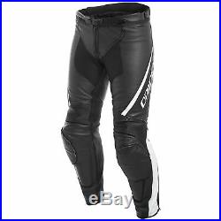 Dainese Assen Mens Perforated Leather Pants Black/White 52 Euro/36 USA