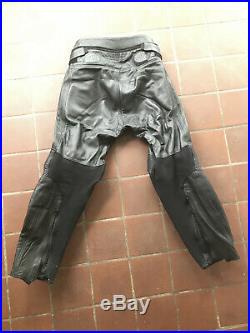 Dainese Black Leather Motorcycle Pants Men's Size 52