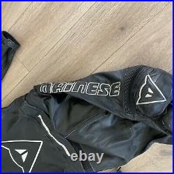 Dainese Leather Suit 2 Pieces Racing Jacket Pants Mens 54 Italy Motorcycle Black