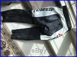 Dainese Mens Leather Pants Black/White Size 52 Barely Worn