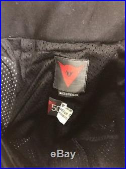 Dainese Mens Pony C2 Black Leather Motorcycle Armored Pants EU50-33/34US