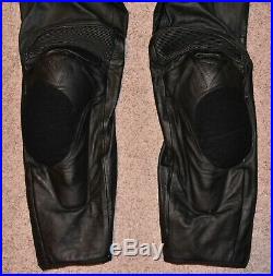Dainese Perforated Leather Motorcycle Pants Men's Black sz 52! OUTSTANDING