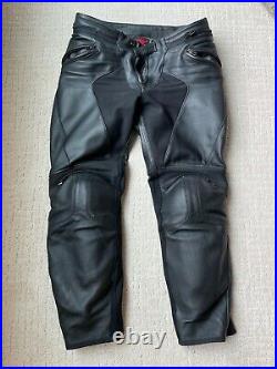 Dainese Pony 2 Leather Motorcycle Pants, size 52, black, lightly used, no crash