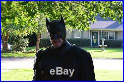 Dark Knight Leather Full Costume Jacket Pants Cowl Cape Boots Belt Gloves Batman