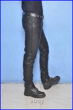 Designer New Men's Leather Pant 100% Soft Lambskin Slim Fit Causal Pant ZL-0092