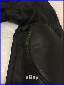 Dianese Black Leather Mens Motorcycle Pants