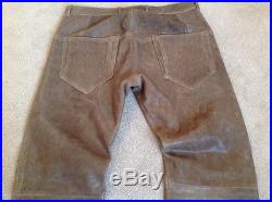 Diesel Black Gold Men's Lerinz Brown Leather Pants / Jeans Size 29