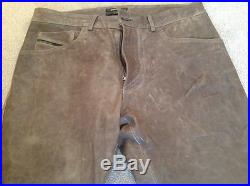Diesel Black Gold Men's Lerinz Brown Leather Pants / Jeans Size 29