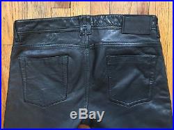 Diesel Black Gold Mens Leather Pants Type 2510 Fw 2016 $799 Skinny 46 (30 Us)