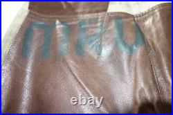 Diesel Brown leather/ suede 2 tone pants. Size 31