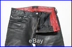 Diesel Leather Trousers Jeans P-Thavar-L Men's Black Lambskin size 28 x 30 $550