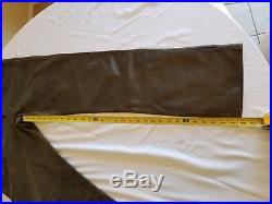 Diesel Men's Brown 100% Leather Pants Size 33 Button Fly