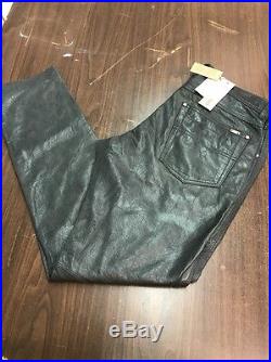 Diesel Men's Patu Leather Pants Trousers Size 29 Charcoal NWT $598