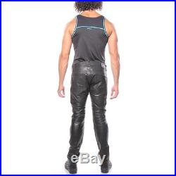 Diesel Pants 100% Lambskin Leather P-Thavar-L Black Men