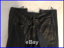 Dkny Vintage Suede Genuine 100% Leather Black Men's Pant 34