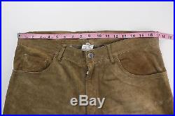 Dolce & Gabbana Mens Brown Leather Pants Jeans EU 50 US 33 34 x 34 $2995 Italy