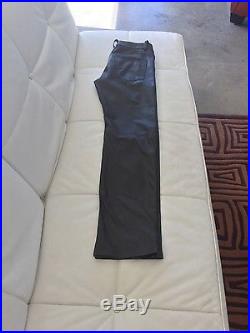 Dolce and Gabbana Men's leather pants. Dark brown. Size 48