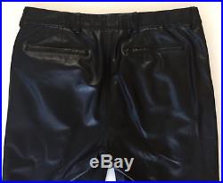 Donna Karan Collection Men's Black Leather Pants Sz. 34