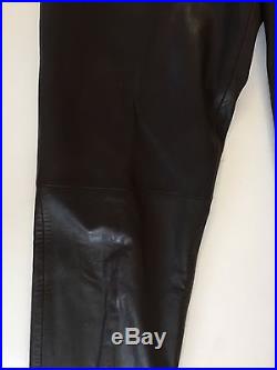 Donna Karan Collection Men's Chocolate Brown Leather Pants Sz. 34
