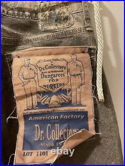Dr collectors Lot 1101 Duck Canvas Brown Leather Dungaree