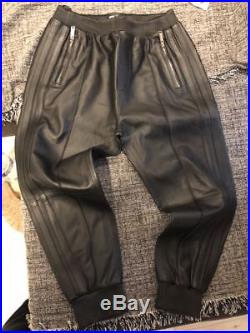 Dsquared 2 men leather sweatpants NEW