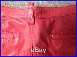 Dsquared Mens Leather Jogging Trousers / Pants Size IT 46