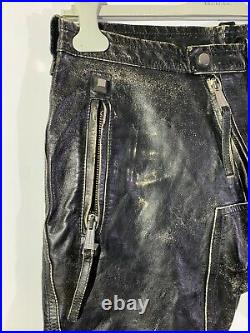 Dsquared2 Leather Biker Pants Size 50 Made In Italy