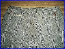 Dsquared2 Plaid Leather Mens Trousers Pants Sz 36x31 Rare 2010 Ex Condition