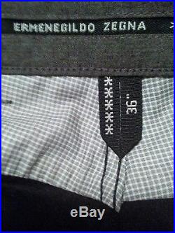 Ermenegildo Zegna 100% Fine Wool Five Pocket Pant Men's Size 36. Leather Patch