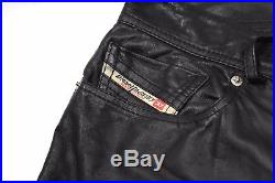 EUC! Diesel Leather Black Pants Men Super Soft Sheepskin 30 32 Waist X 31 Inseam
