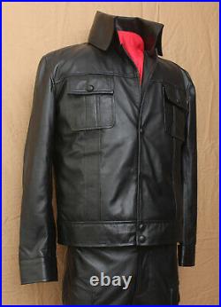 Elvis Presley 1968 Comeback special Lambskin black leather suit tribute Artist
