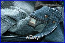 FENDI rare men's blue jeans 34 W32 L32 32 rare vintage leather patch Italy pants