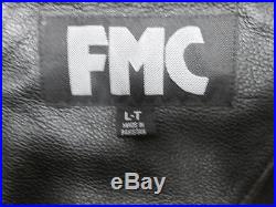 FMC Mens Size Large Tall 100% Leather Black Chaps Riding Motorcycle Pants
