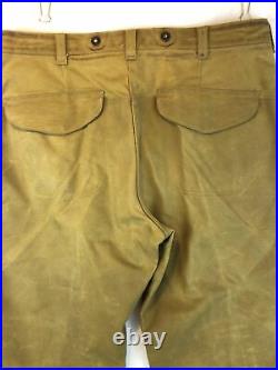 Filson Oil Skin Pants 38 Leather Cuff