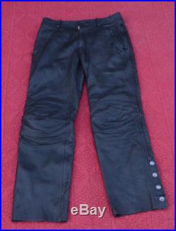 Firstgear Black Leather Motorcycle Men's Pants Size 36