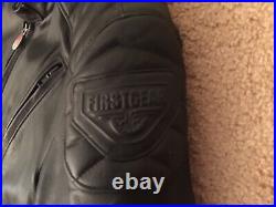 Firstgear Hein Gericke V Pilot Black Leather Suit Jacket 44 Over Pants 36