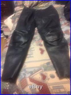 Firstgear Pants Thick Heavy Leather Mens Size 42 SportTour Motorcycle Overpants