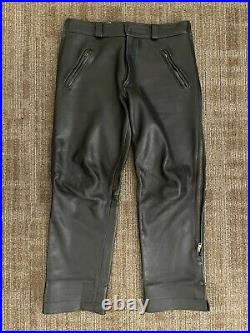 Fox Creek Leather Black Leather Over Pants Size Large 5 lbs of cow
