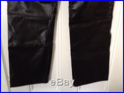 GAP BOOT FIT Leather Mens 38 x 30 Pants thick Black biker motorcycle jean style