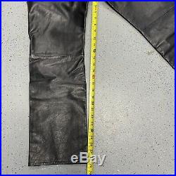 GAP Boot fit Leather Pants Black Vintage Men's Size 32 x 30 Motorcycle Biker