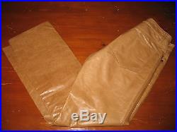 GAP Mens SZ 28 x 30 Brown Leather Boot Cut Pants EUC 5 Pocket