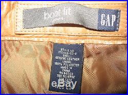 GAP Mens SZ 28 x 30 Brown Leather Boot Cut Pants EUC 5 Pocket