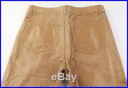 Gap Boot Fit men's VTG leather pants sz 35 x 34 brown