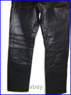 Gap Vintage Men’s Black Leather Pants Boot Fit 30 X 32 | Mens Leather Pants