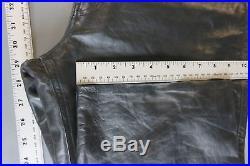 Gap mens leather pants straight leg black size W35 L30 35x30 lined 5 pockets