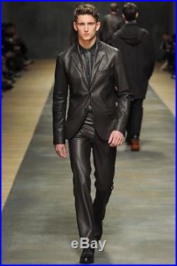 Genuine Lambskin Pure Leather Pant & Men Leather Jacket 02