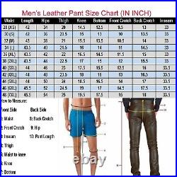 Genuine Leather Party Pants Laced Leather Pants Slim Fit Party or Casual Wear